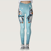 Leggings Trois adorables pingouins (Devant)