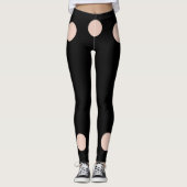 Leggings Trompe - l ' oeil avec des trous de cercle pour le (Devant)