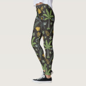Leggings Tropical animals seamless pattern monkey palm tree (Gauche)