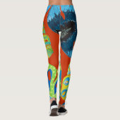 Leggings Tropical Chic : Motif feutré sans joint. (Dos)