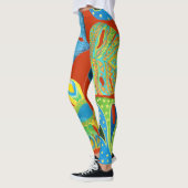 Leggings Tropical Chic : Motif feutré sans joint. (Gauche)