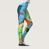 Leggings Tropical Chic : Motif feutré sans joint. (Droite)
