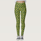 Leggings Tropical Exotic Feuille Motif naturel (Devant)