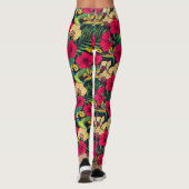 Leggings Tropical Florals and Hummingbird - Summer Botanica (Dos)