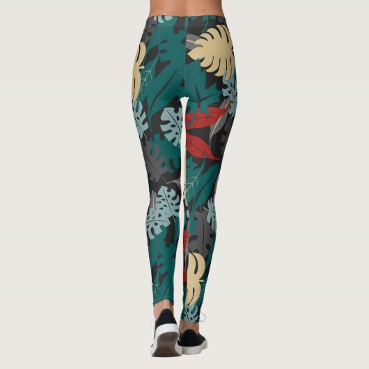Leggings Tropical foncé (Dos)