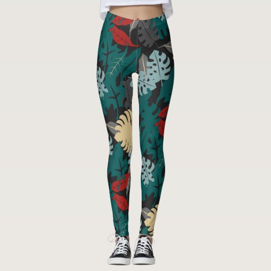 Leggings Tropical foncé (Devant)
