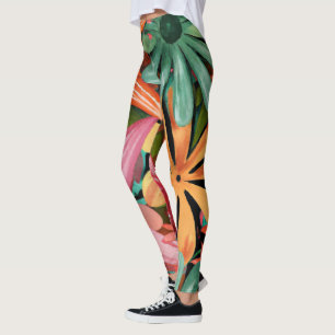 Leggings tropical/hawaïen/floral/fleur