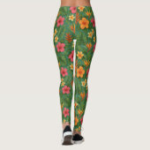 Leggings Tropical/Hawaii patterned floral (Dos)