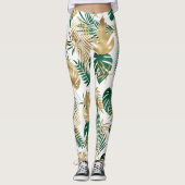 Leggings Tropical Leaf Pattern  (Devant)