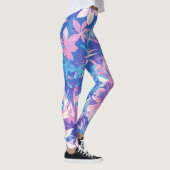 Leggings 🌺 Tropical Pink & Blue Floral Pattern - Fresh & V (Droite)