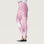 Leggings Tropical rose et blanc (Gauche)