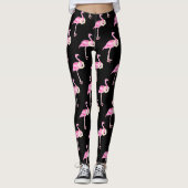 Leggings Tropical rose Flamingo Pattern Blanc Floral Wreath (Devant)