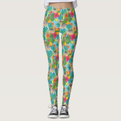 Leggings Tropical Yorkshire Terrier Beach Vibes (Devant)