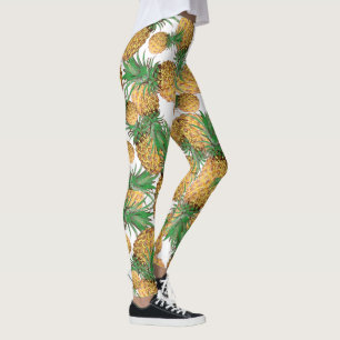 Leggings Tropicaux Délicieux à Motif Ananas Champi