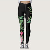 Leggings tropicaux Hibiscus et Bambou (Devant)