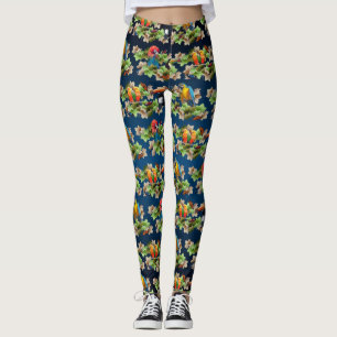 Leggings Tropicaux (Mélange Bleu Nuit)