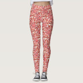 Leggings Tropique rouge (Devant)