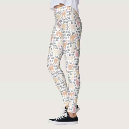 Leggings Troupeau de motif d'alpaga (Gauche)