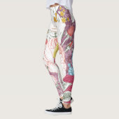 Leggings trousers with modern floral pattern (Gauche)