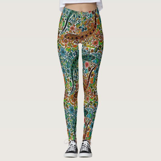 Leggings Trouvez les geckos (Devant)