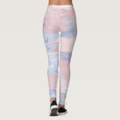Leggings Trucs de peinture bleu et blanc Abstraits (Dos)