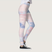 Leggings Trucs de peinture bleu et blanc Abstraits (Droite)