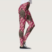 Leggings True Love Rose Romantique Saint Valentin B&W Leggi (Droite)