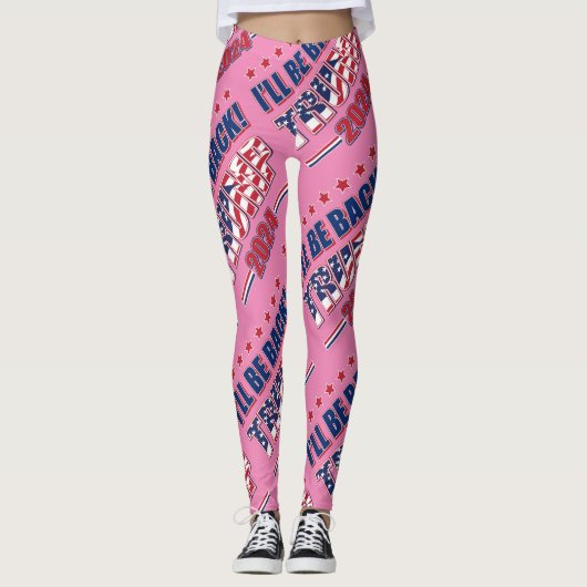 Leggings Trump 2024 Je serai de retour (Devant)