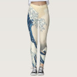 Leggings Tsunami<br><div class="desc">Tsunami d'Hokusai,  XIXe siècle;</div>