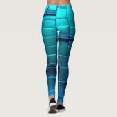 Leggings Tuile métallique bleue (Dos)