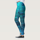Leggings Tuile métallique bleue (Gauche)