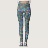 Leggings Tuiles brillantes fascinantes d'Aqua (Devant)