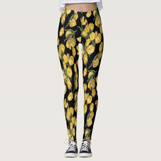 Leggings Tulipe jaune (Devant)