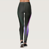 Leggings Tulipe pourpre sur Noir fumé (Dos)