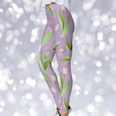 Leggings Tulipe rose moderne violet clair