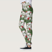 Leggings Tulipes blanches et rouges (Gauche)