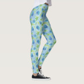 Leggings Tulipes bleues et vertes (Droite)