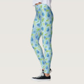 Leggings Tulipes bleues et vertes (Gauche)