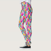 Leggings Tulipes d'art pop (Gauche)
