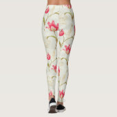 Leggings Tulipes dépliant crème rose (Dos)