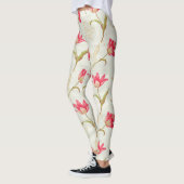 Leggings Tulipes dépliant crème rose (Gauche)