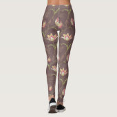 Leggings Tulipes dépliant crémeuse rose foncé version (Dos)