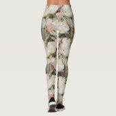 Leggings Tulipes élégantes et noires modernes avec Motif or (Dos)