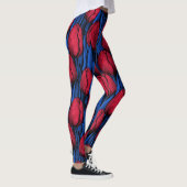 Leggings Tulipes en rouge et bleu (Droite)