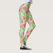 Leggings Tulipes en rouge et vert (Droite)