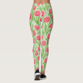 Leggings Tulipes en rouge et vert (Dos)