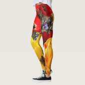 Leggings Tulipes jaunes et rouges (Gauche)