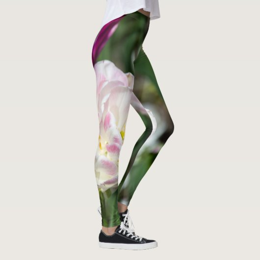 Leggings Tulipes rose vif par jour ensoleillé (Droite)