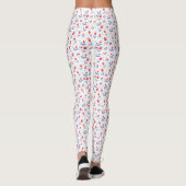 Leggings Tulipes rouges sur fond blanc (Dos)