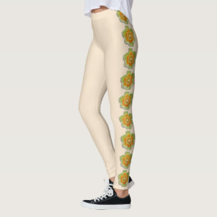 Leggings - Tulp Poplar Tulp op Cream